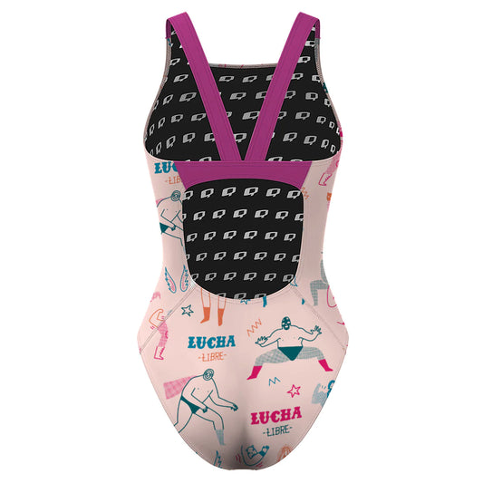 Wrestling Drawings - Classic Strap Swimsuit