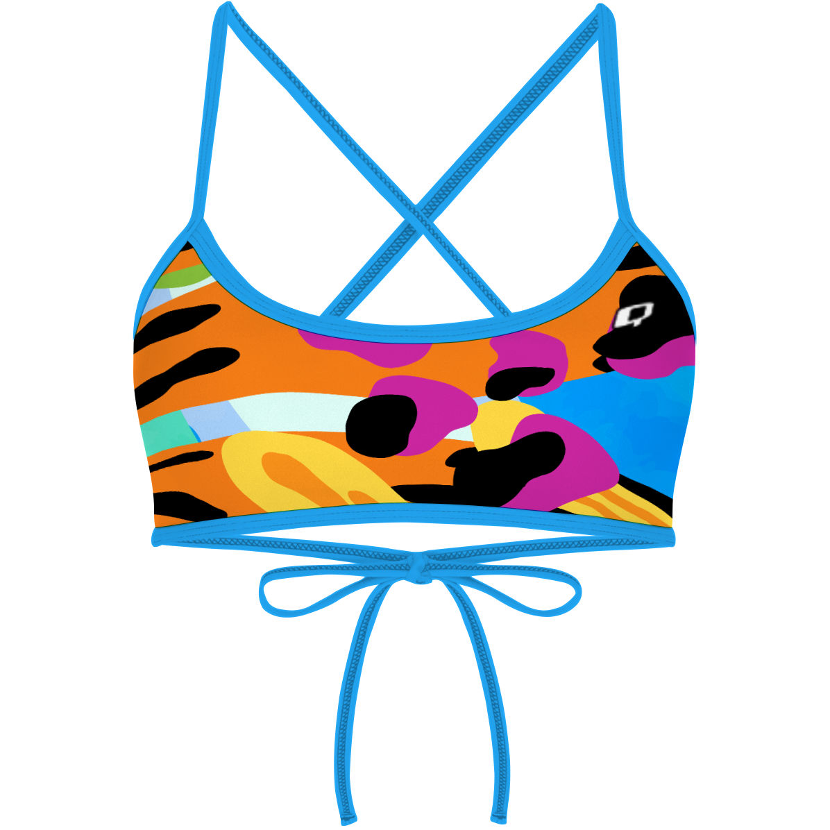 Underwater Spring - Ciara Tieback Bikini Top