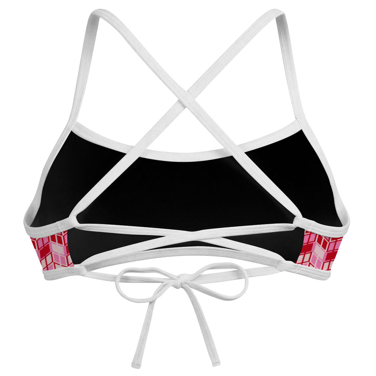 Red Ikat - Bikini Top Ciara Tieback