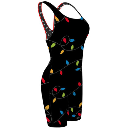 Christmas lights - Classic Strap Long Knee Women Jammer