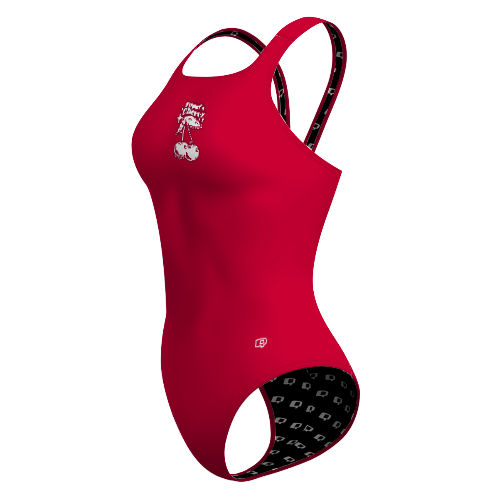 Cherry Cute - Solid Classic Strap Swimsuit