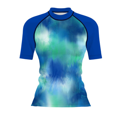 Ethereal watercolor - Surf Rash Guard UPF50+ de Manga Corta para Mujer