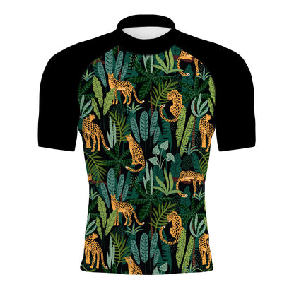Jaguar jungle - Men's Surf UPF50+ Short Sleeve Rash Guard