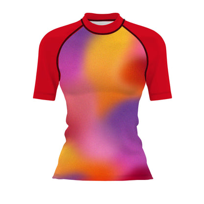 Blended movement - Surf Rash Guard UPF50+ de Manga Corta para Mujer