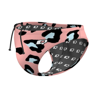 Peachy Leopard - Waterpolo Brief Swimsuit