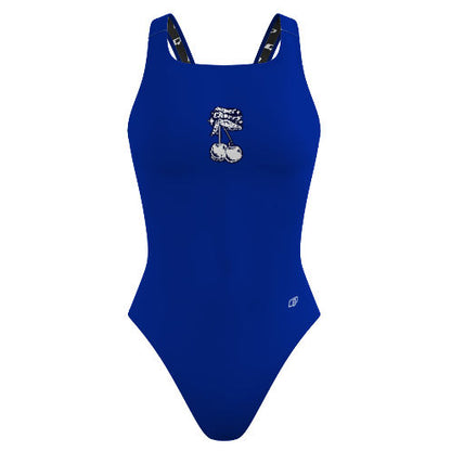 Cherry Cute - Solid Classic Strap Swimsuit