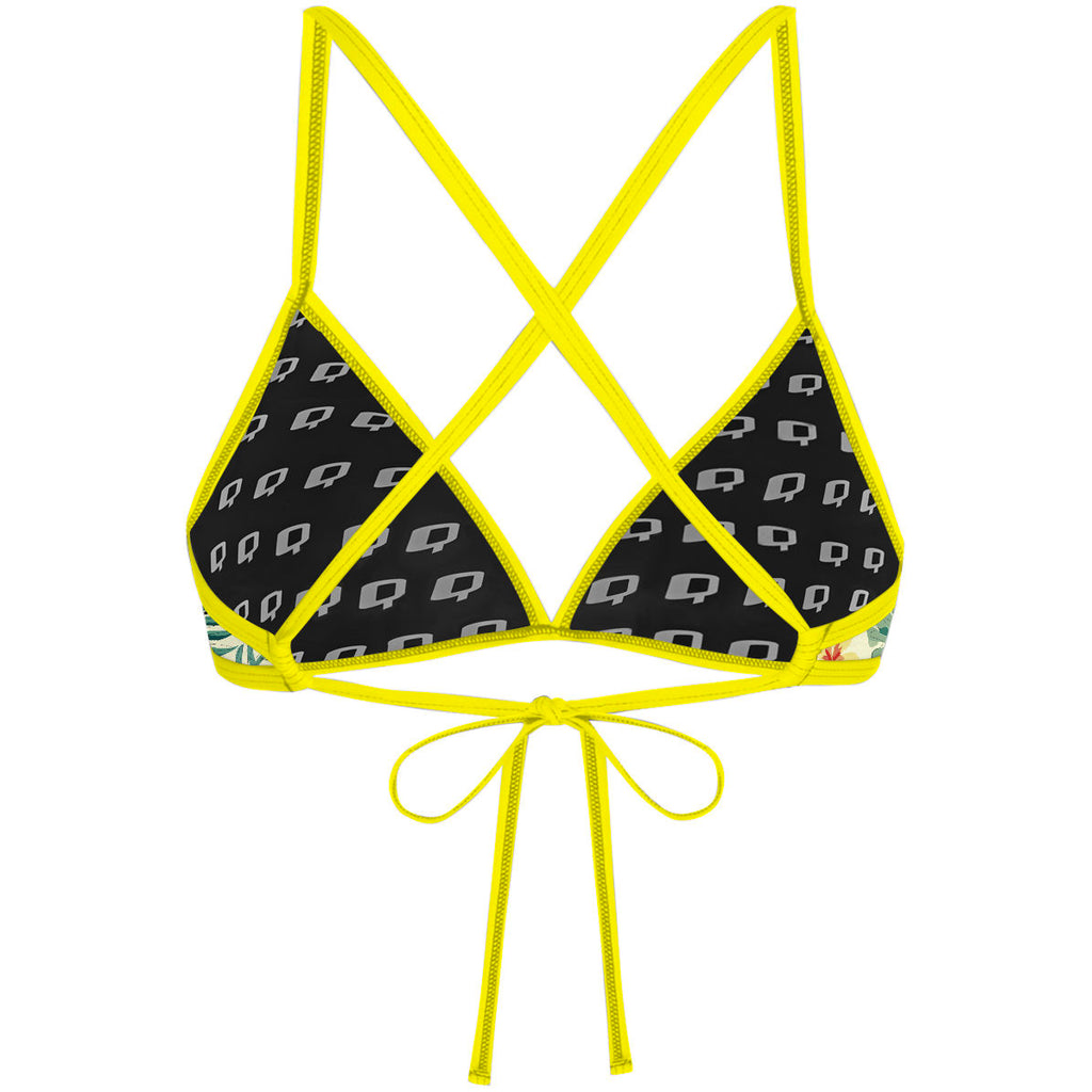 FLOWER NIGHT - Tieback Bikini Top
