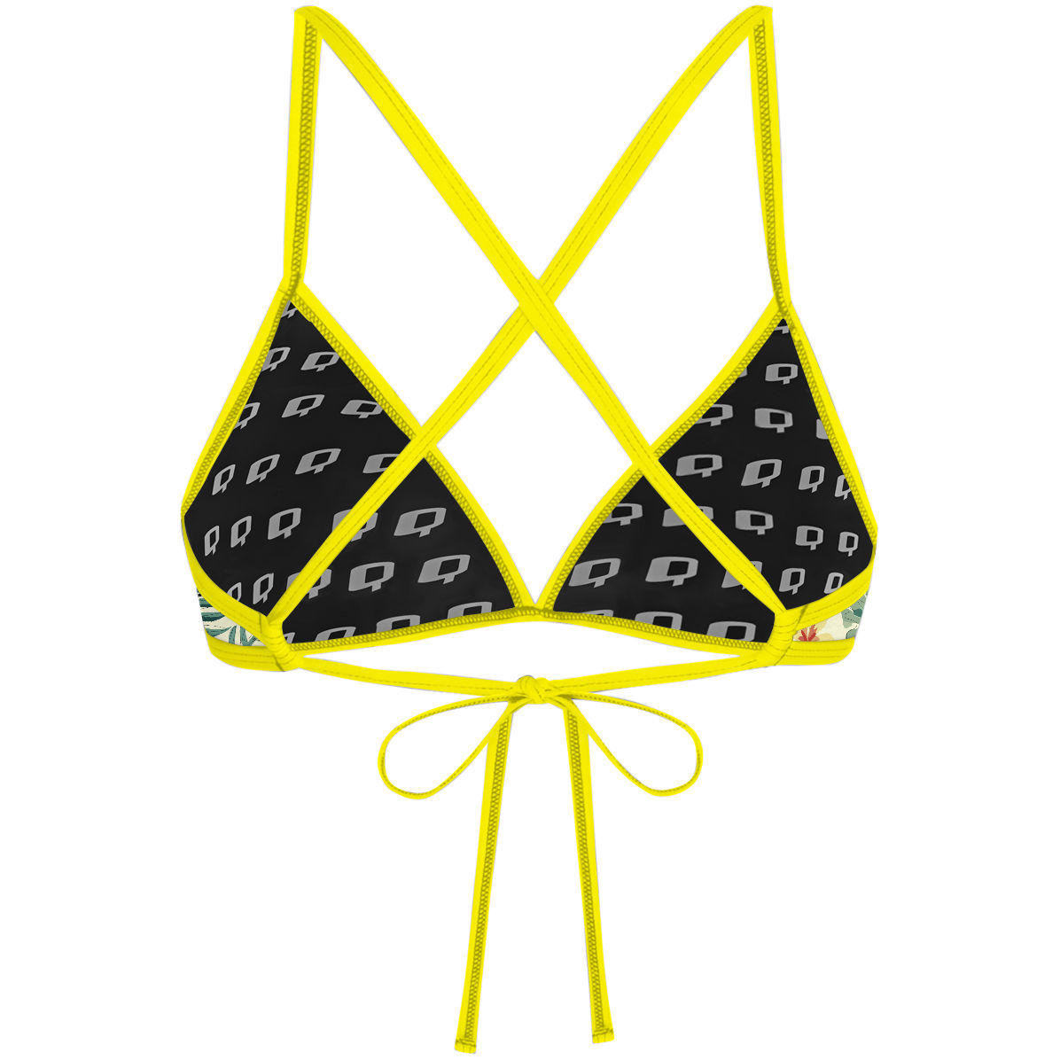 FLOWER NIGHT - Tieback Bikini Top