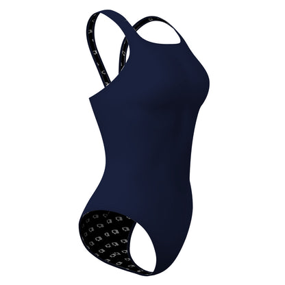Solid Navy - Solid Classic Strap Swimsuit