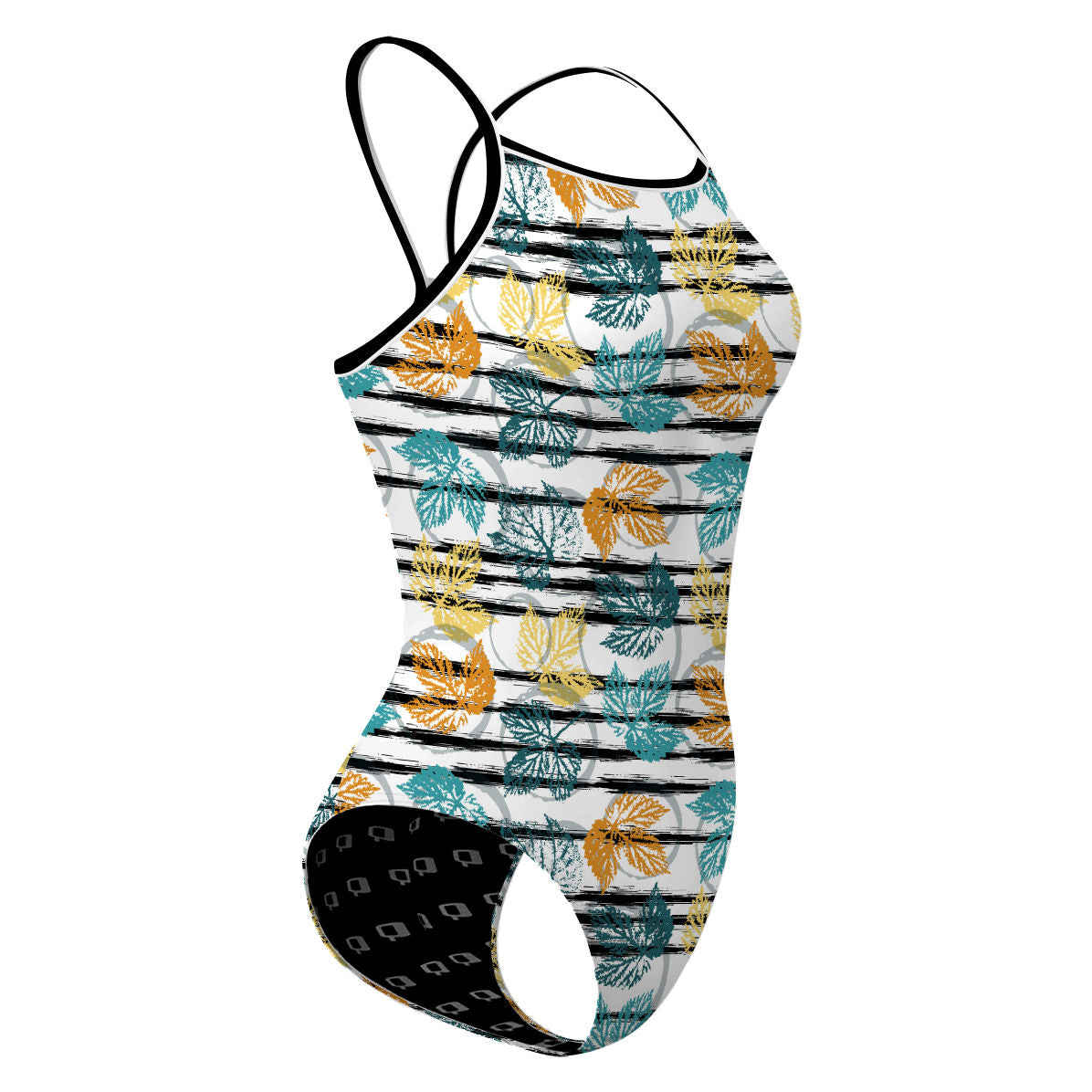 Watercolor Leafs - Skinny Strap Swimsuit