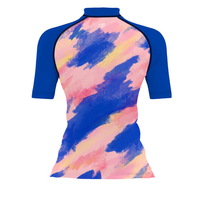 Ink drags - Surf Rash Guard UPF50+ de Manga Corta para Mujer