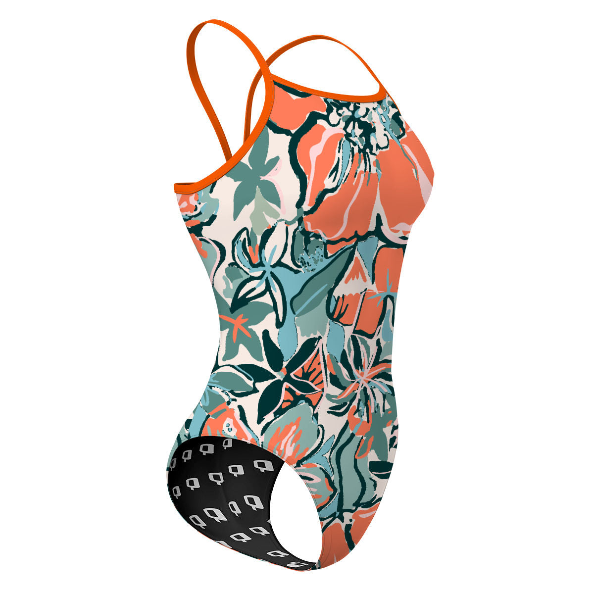 Pink Flora - Sunback Tank Swimsuit