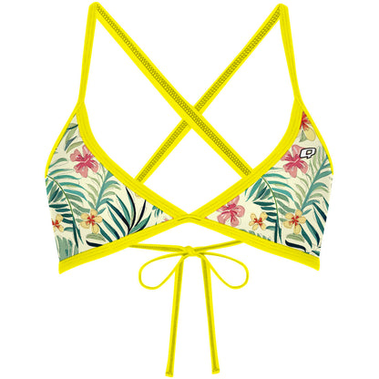 FLOWER NIGHT - Tieback Bikini Top
