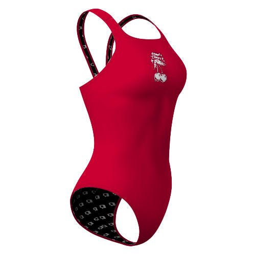 Cherry Cute - Solid Classic Strap Swimsuit