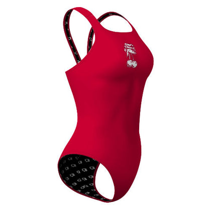 Cherry Cute - Solid Classic Strap Swimsuit