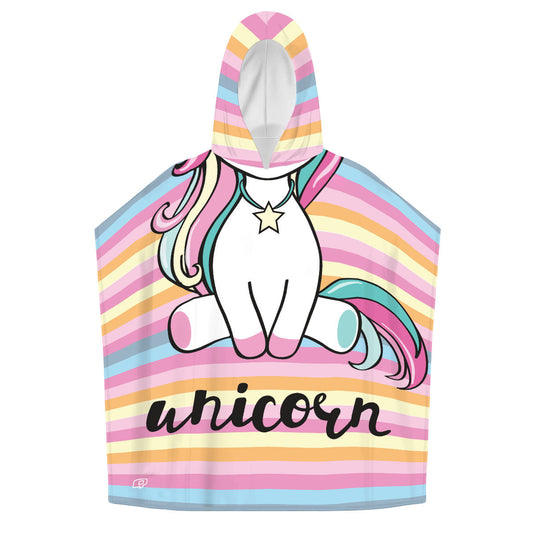 Unicornio - Personalized Kids Poncho Beach and Pool Towel
