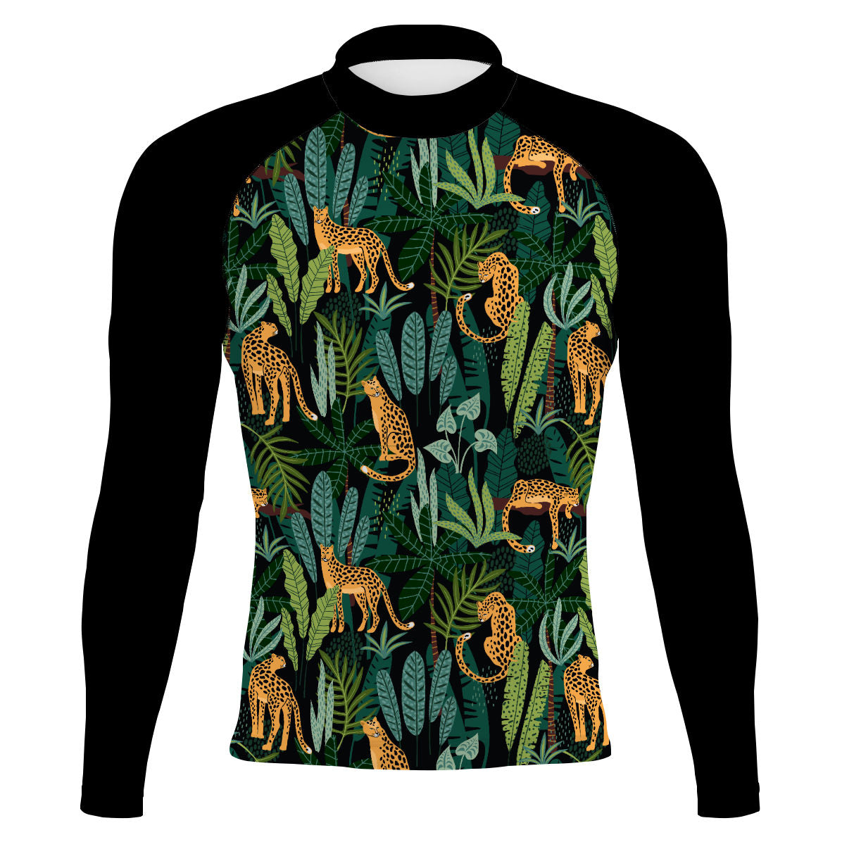 Jaguar jungle - Men's Surf UPF50+ Long Sleeve Rash Guard