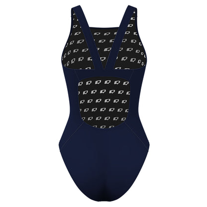 Solid Navy - Solid Classic Strap Swimsuit