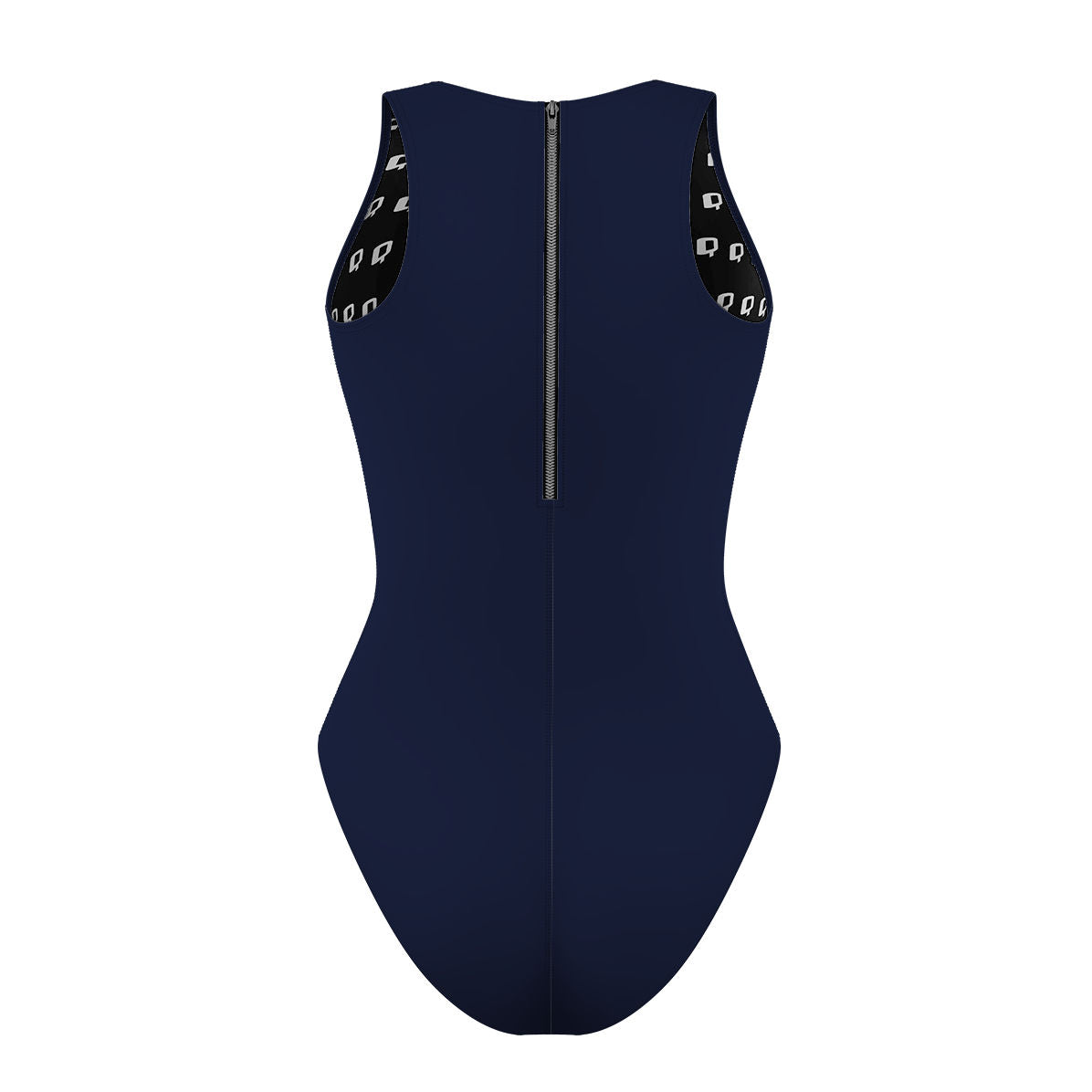 Solid Navy - Solid Women's Waterpolo Swimsuit Classic Cut