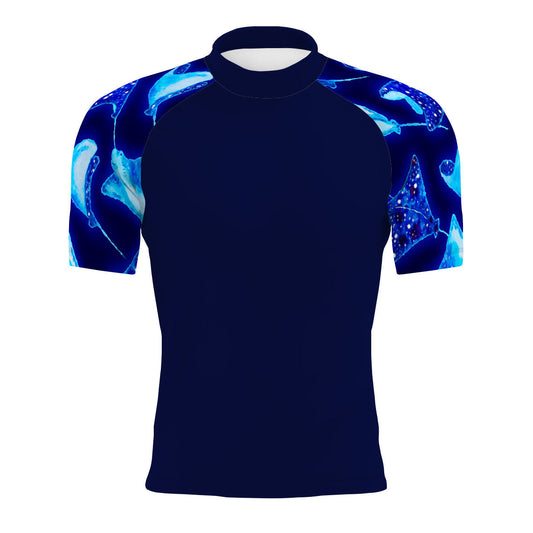Manta Rays - Men's Surf UPF50+ Short Sleeve Rash Guard
