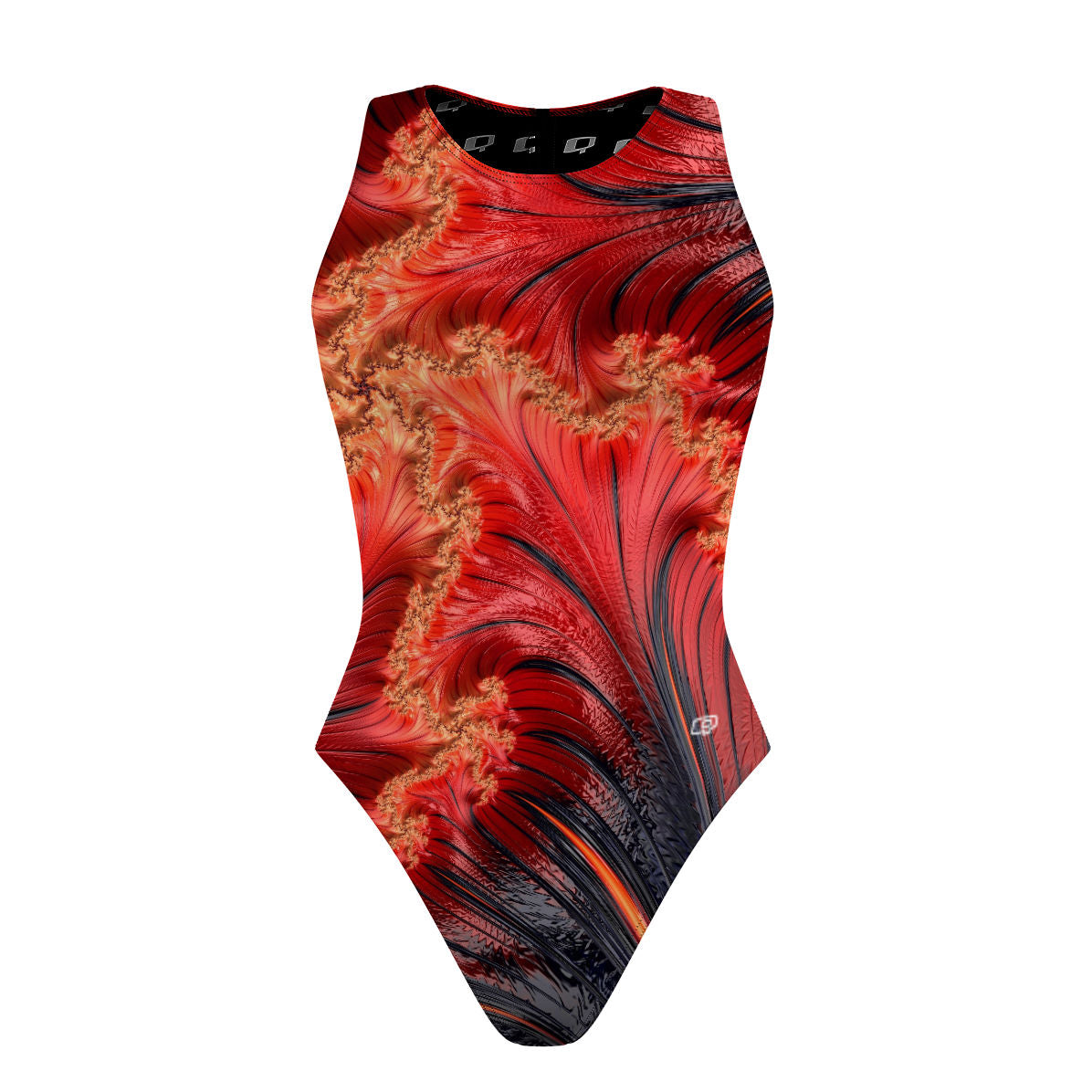 Fiery Fractals - Women's Waterpolo Swimsuit Classic Cut