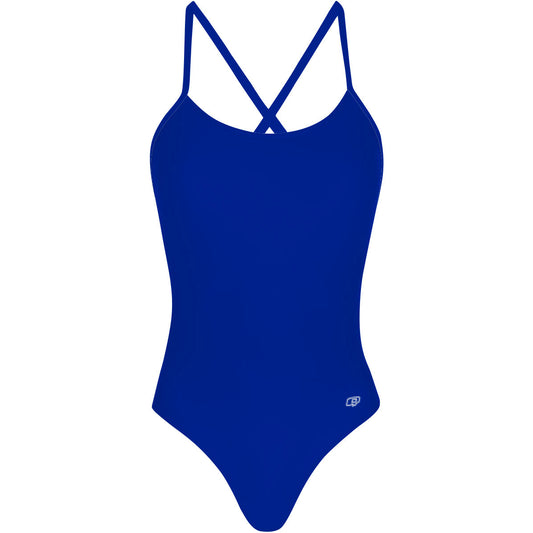 Solid Royal Blue - Solid Tieback One Piece Swimsuit