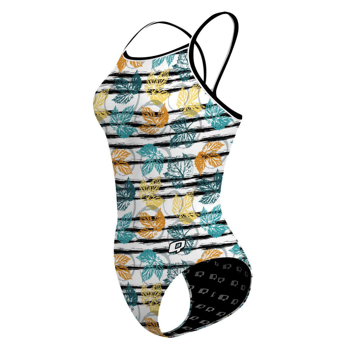 Watercolor Leafs - Skinny Strap Swimsuit
