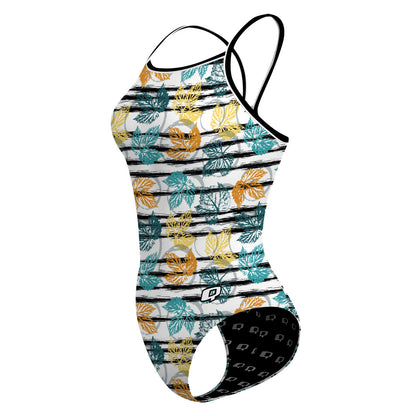 Watercolor Leafs - Skinny Strap Swimsuit