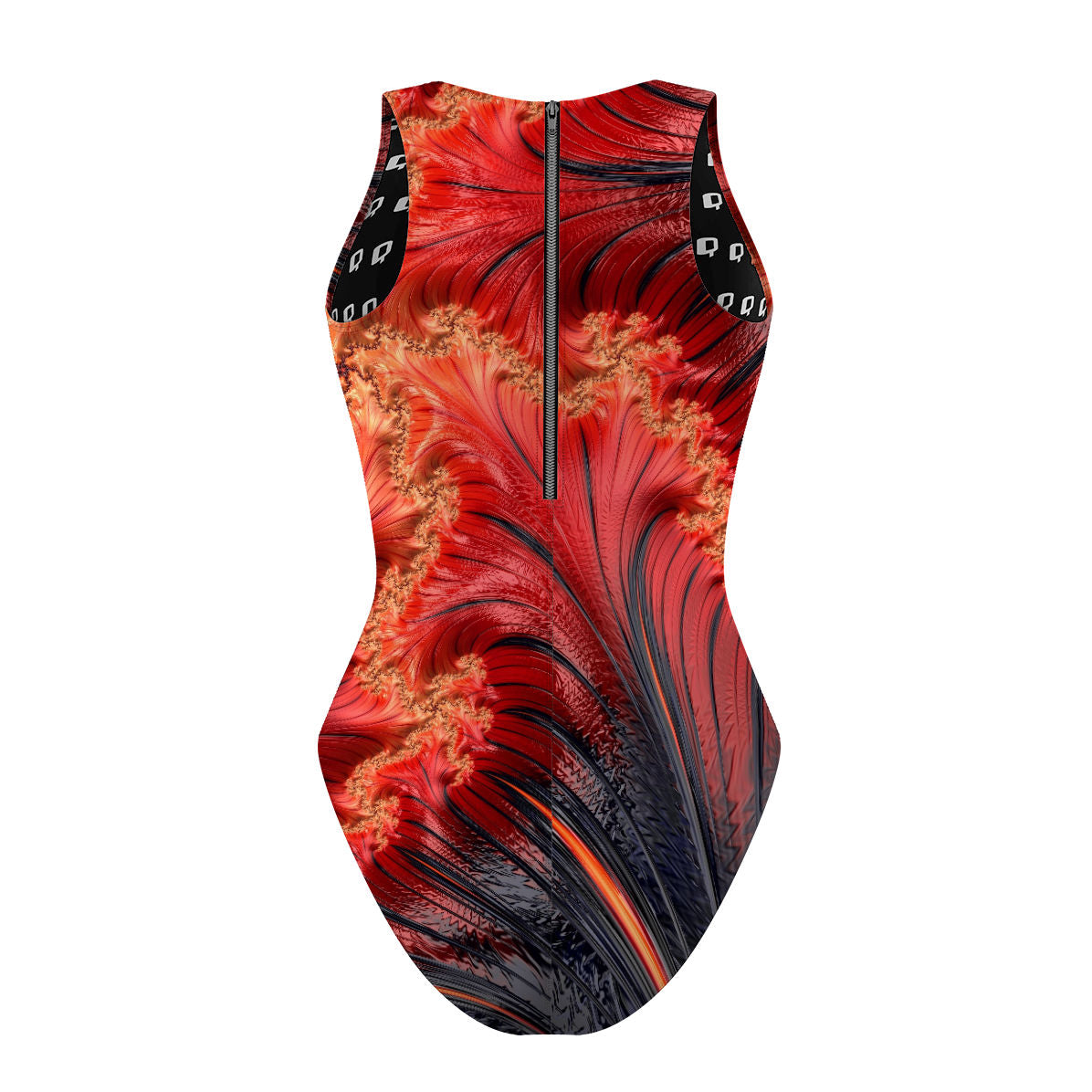 Fiery Fractals - Women's Waterpolo Swimsuit Classic Cut