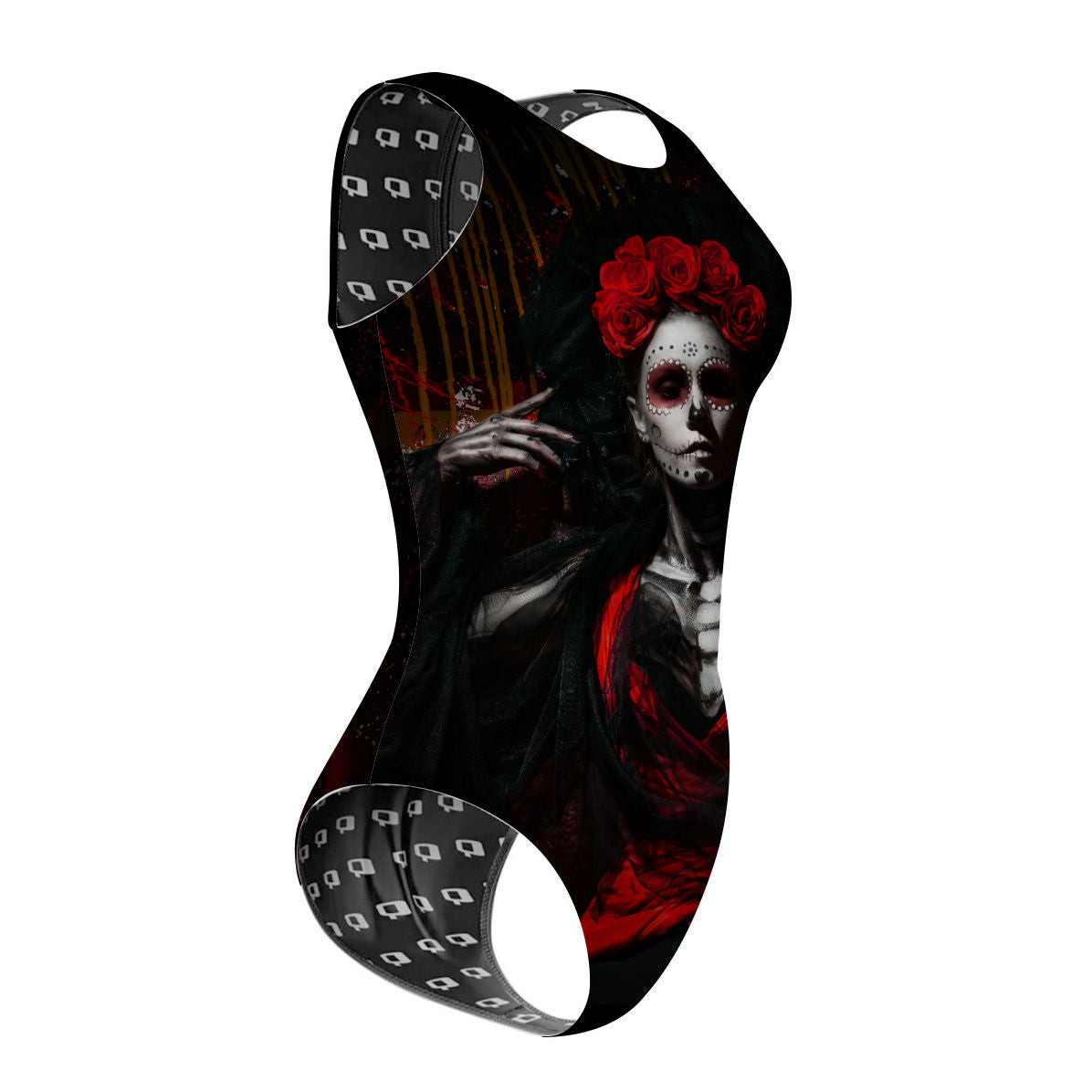 Catrina in Red - Women's Waterpolo Swimsuit Classic Cut