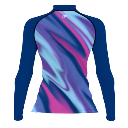 Amorphous Blur - Surf Rash Guard UPF50+ de Manga Larga para Mujer