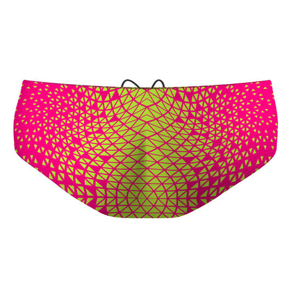 Pink/ Lime Green Geometry - Classic Brief Swimsuit