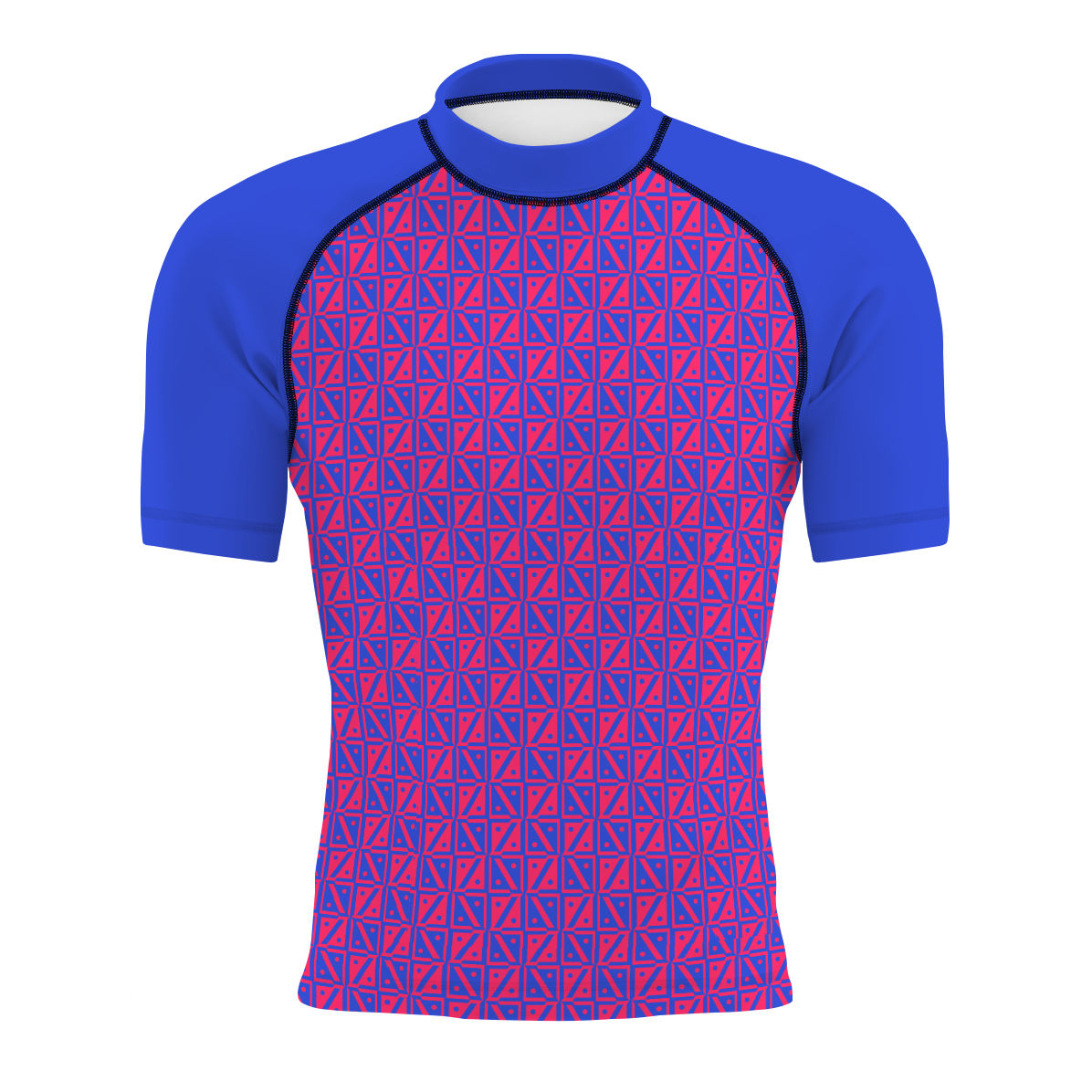 Diamond Grid - Surf Rash Guard UPF50+ de Manga Corta para Hombre