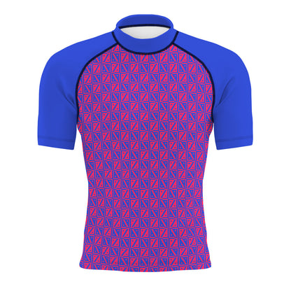 Diamond Grid - Surf Rash Guard UPF50+ de Manga Corta para Hombre