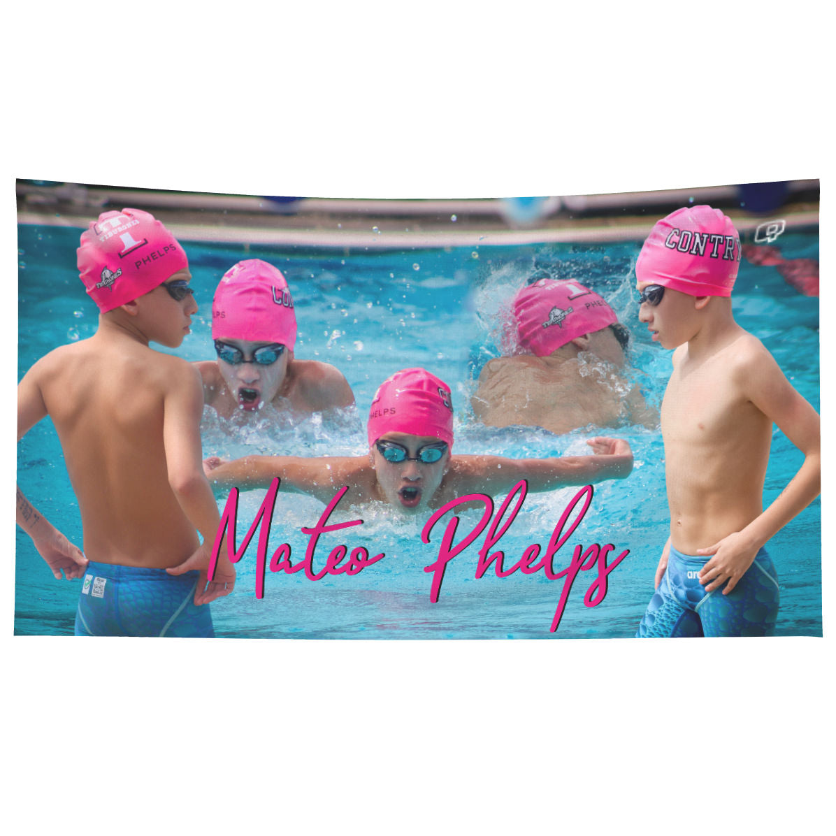 MATEO TOALLA ROSA - Microfiber Swim Towel