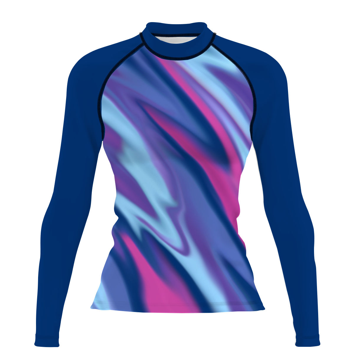 Amorphous Blur - Surf Rash Guard UPF50+ de Manga Larga para Mujer