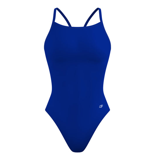 Solid Royal Blue - Solid Skinny Strap Swimsuit