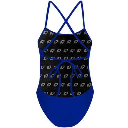 Solid Royal Blue - Solid Tieback One Piece Swimsuit