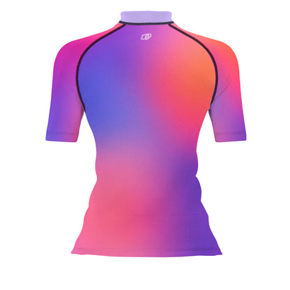 Fade Spectrum - Surf Rash Guard UPF50+ de Manga Corta para Mujer