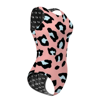 Peachy Leopard - Women's Waterpolo Swimsuit Classic Cut