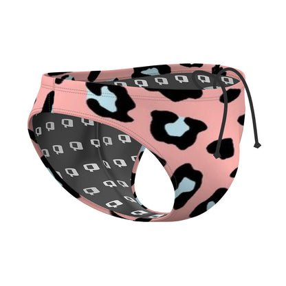 Peachy Leopard - Waterpolo Brief Swimsuit