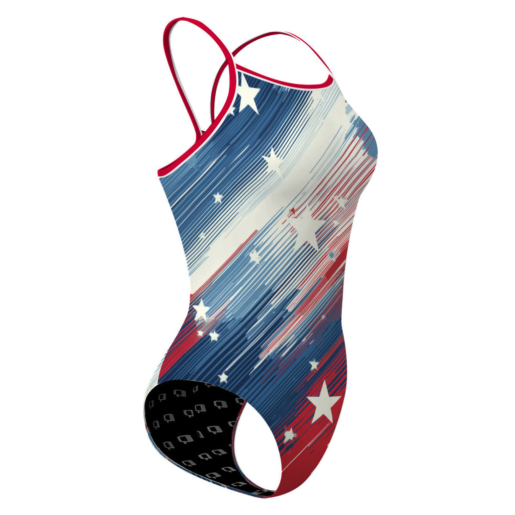 Stripe the Sky - Skinny Strap Swimsuit