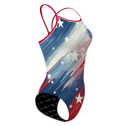 Stripe the Sky - Skinny Strap Swimsuit