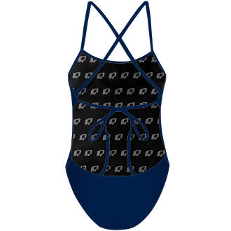 yo - Solid Tieback One Piece Swimsuit - PERSONALIZED