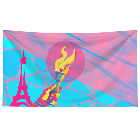 Olympic Torch 2024 - Microfiber Swim Towel