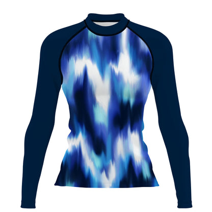 Marbled Movement - Surf Rash Guard UPF50+ de Manga Larga para Mujer