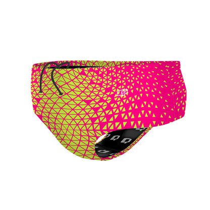 Pink/ Lime Green Geometry - Classic Brief Swimsuit
