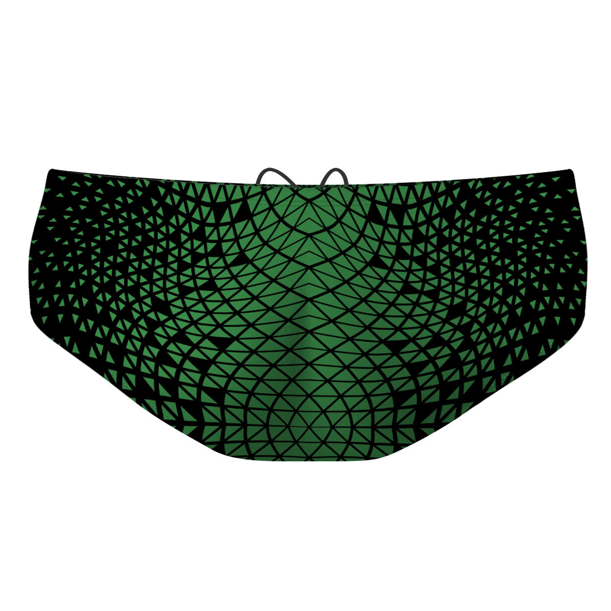 Black/ Green Geometry - Classic Brief Swimsuit