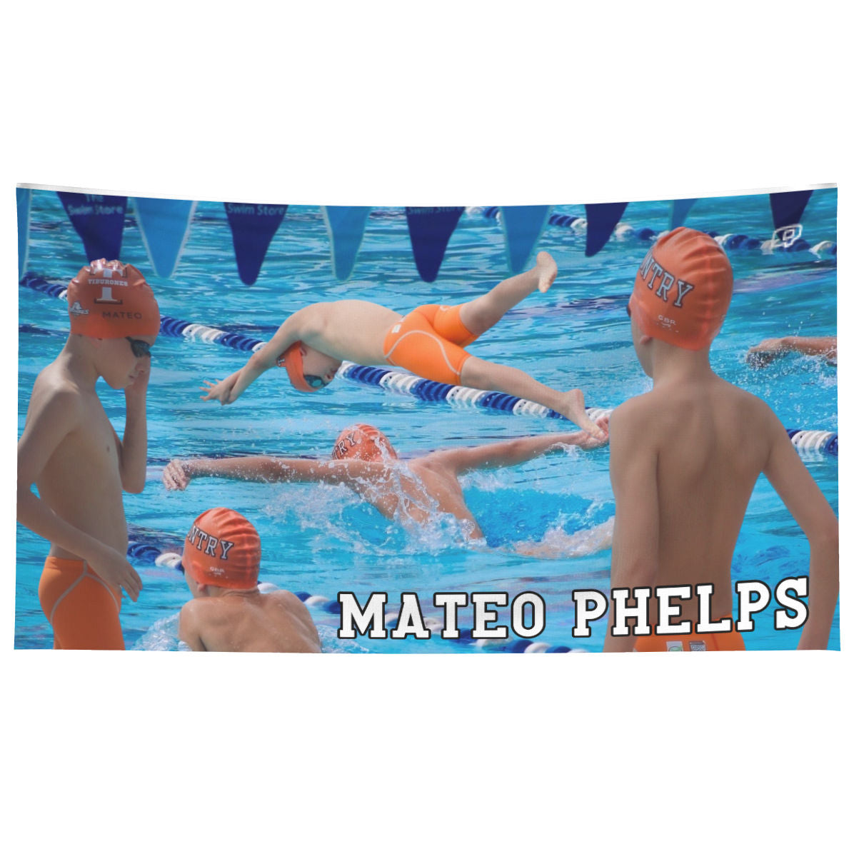 MATEO TOALLA NARANJA - Microfiber Swim Towel