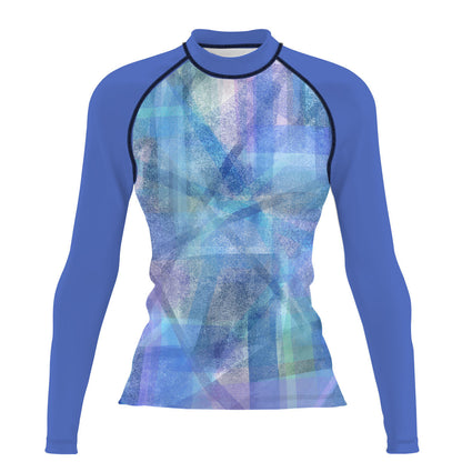Abstract Particles - Surf Rash Guard UPF50+ de Manga Larga para Mujer